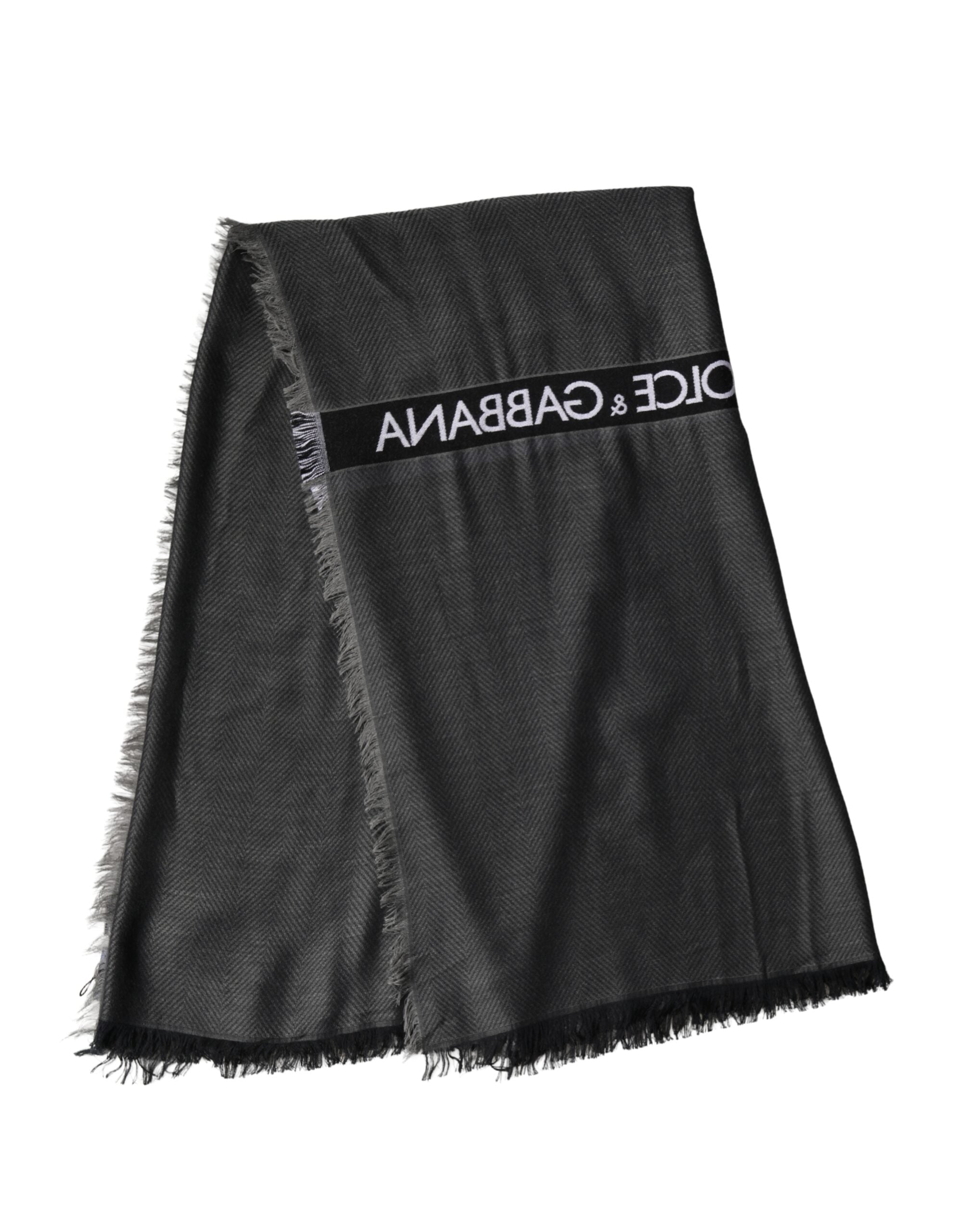 Dolce & Gabbana Black Modal Warmer Shawl Fringes 140cm x 134cm Men Scarf - Luxe Marca