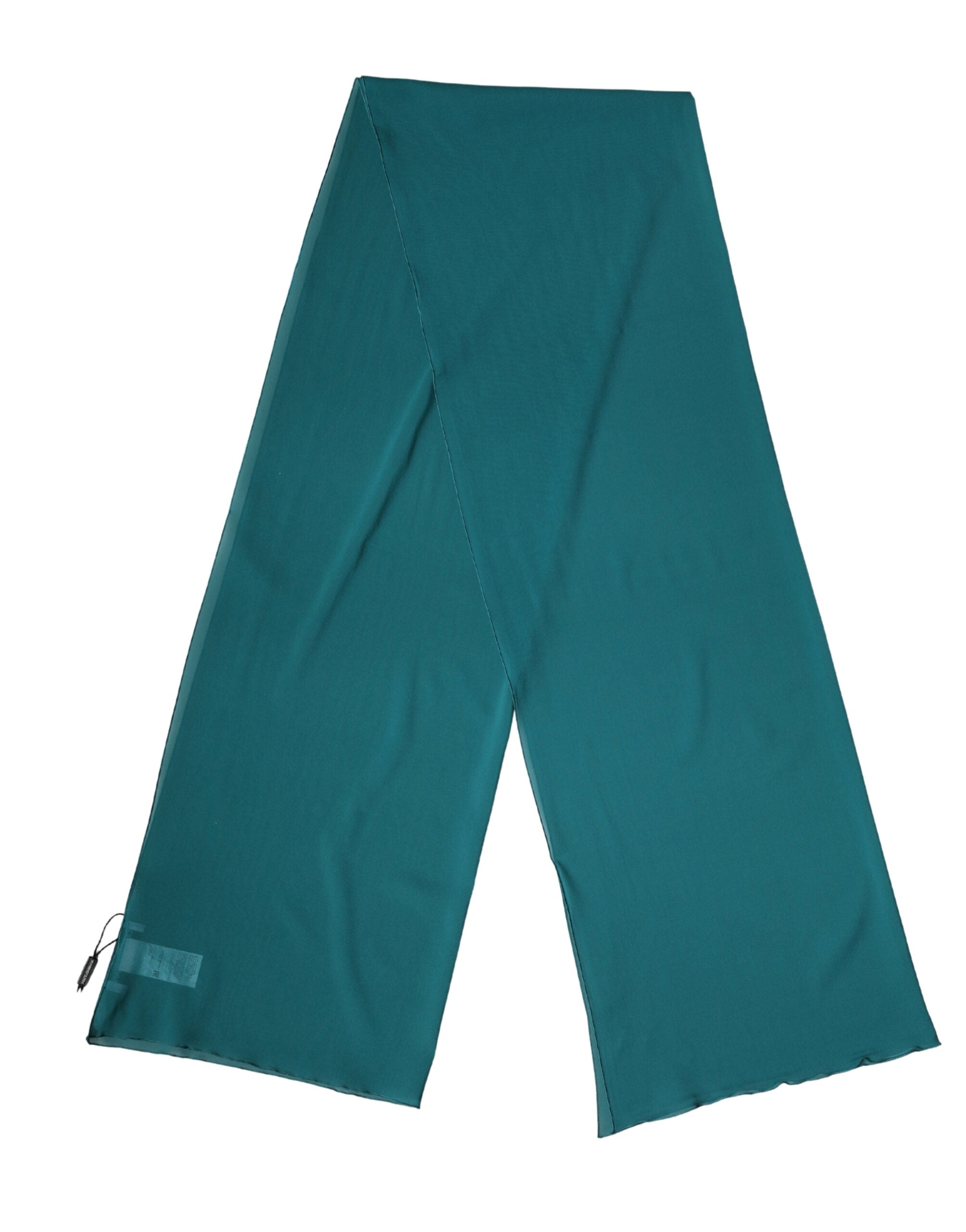 Dolce & Gabbana Blue Green Silk Neck Wrap Shawl Stole 200cm x 64cm Scarf - Luxe Marca