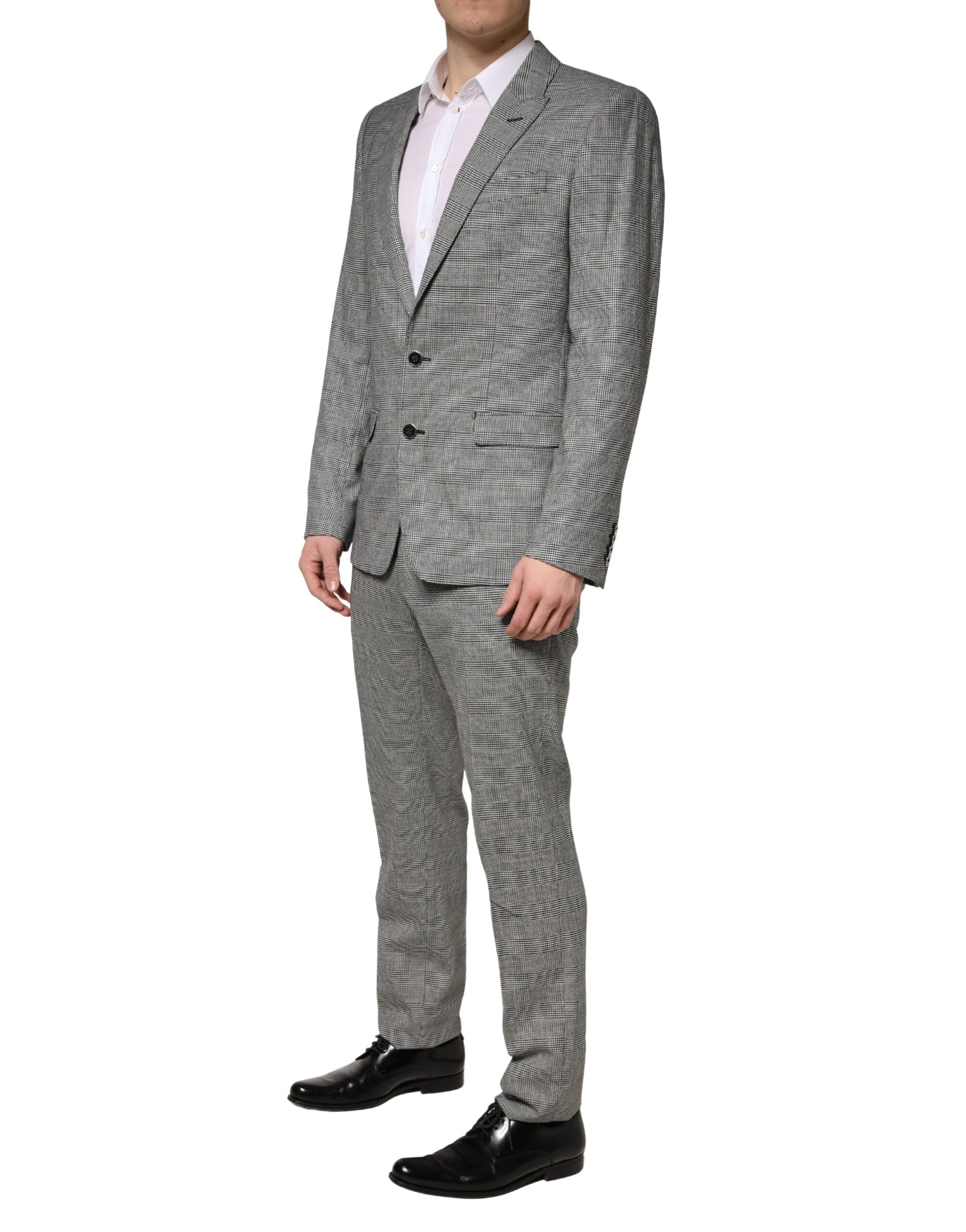 Dolce & Gabbana Gray MARTINI Single Breasted Formal 2PC Suit - Luxe Marca