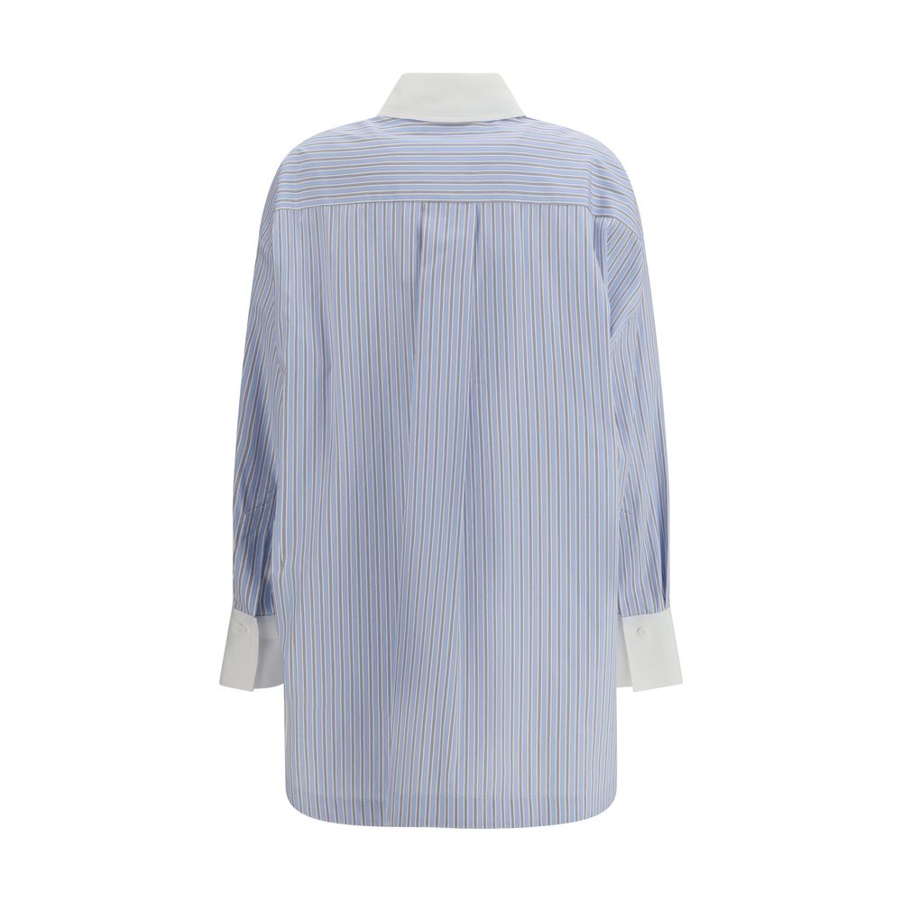 The Attico Blue Cotton Pattern Shirt - Luxe Marca