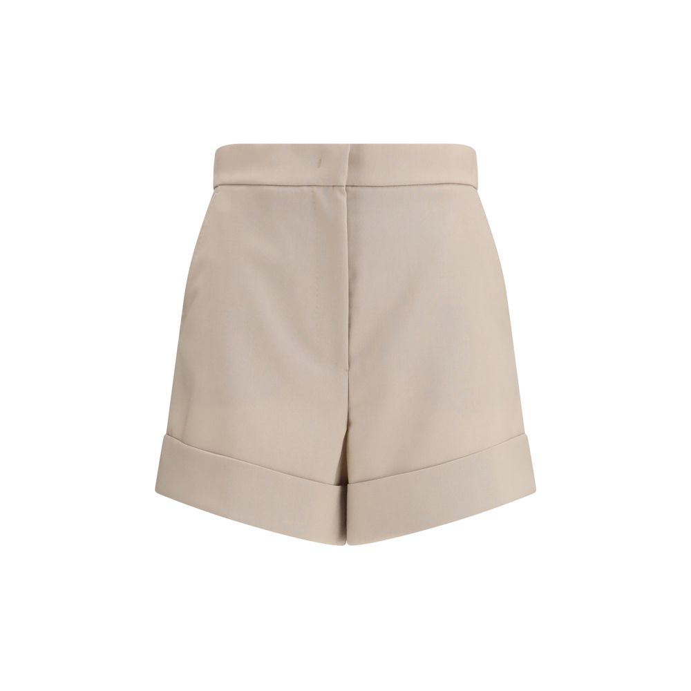 Max Mara Bicolor Fleece Wool Bermuda Shorts - Luxe Marca
