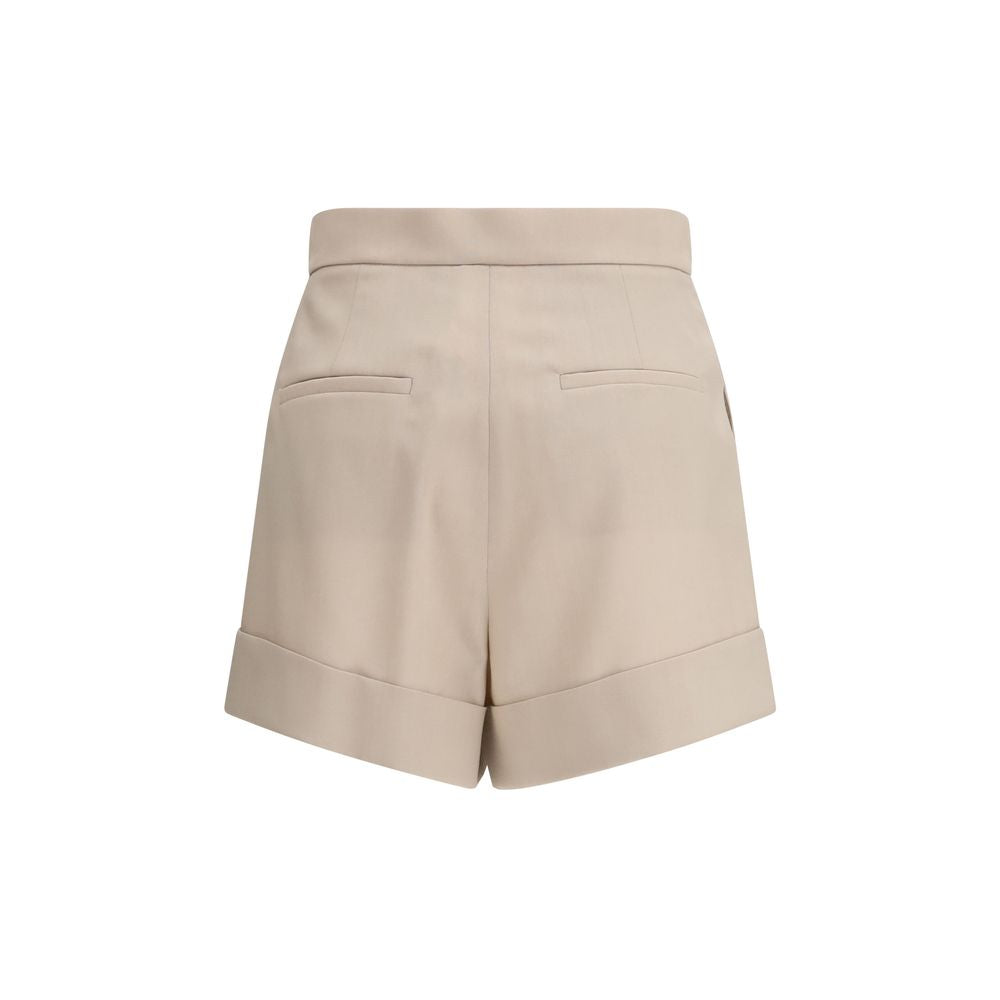 Max Mara Bicolor Fleece Wool Bermuda Shorts - Luxe Marca