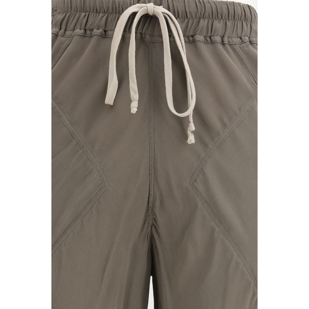 Rick Owens Brown Silk Flared Pants - Luxe Marca