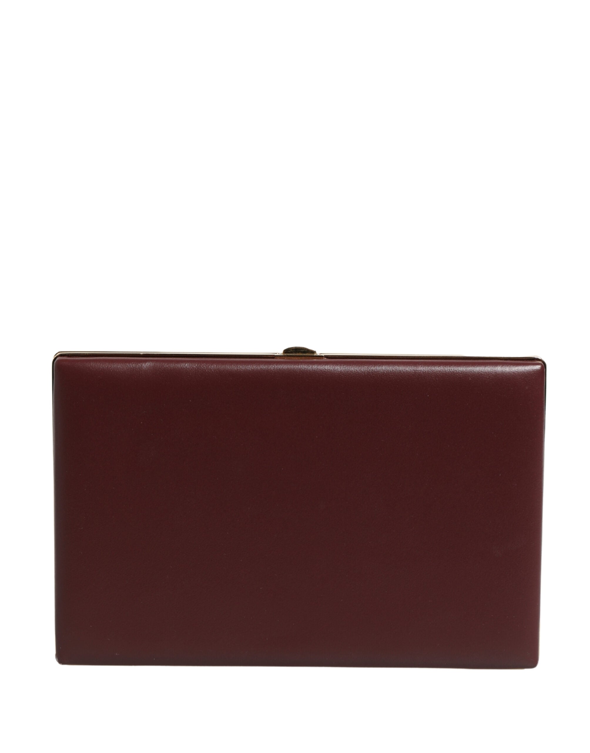 Dolce & Gabbana Brown Calfskin Leather Clutch Evening Women Purse Bag - Luxe Marca