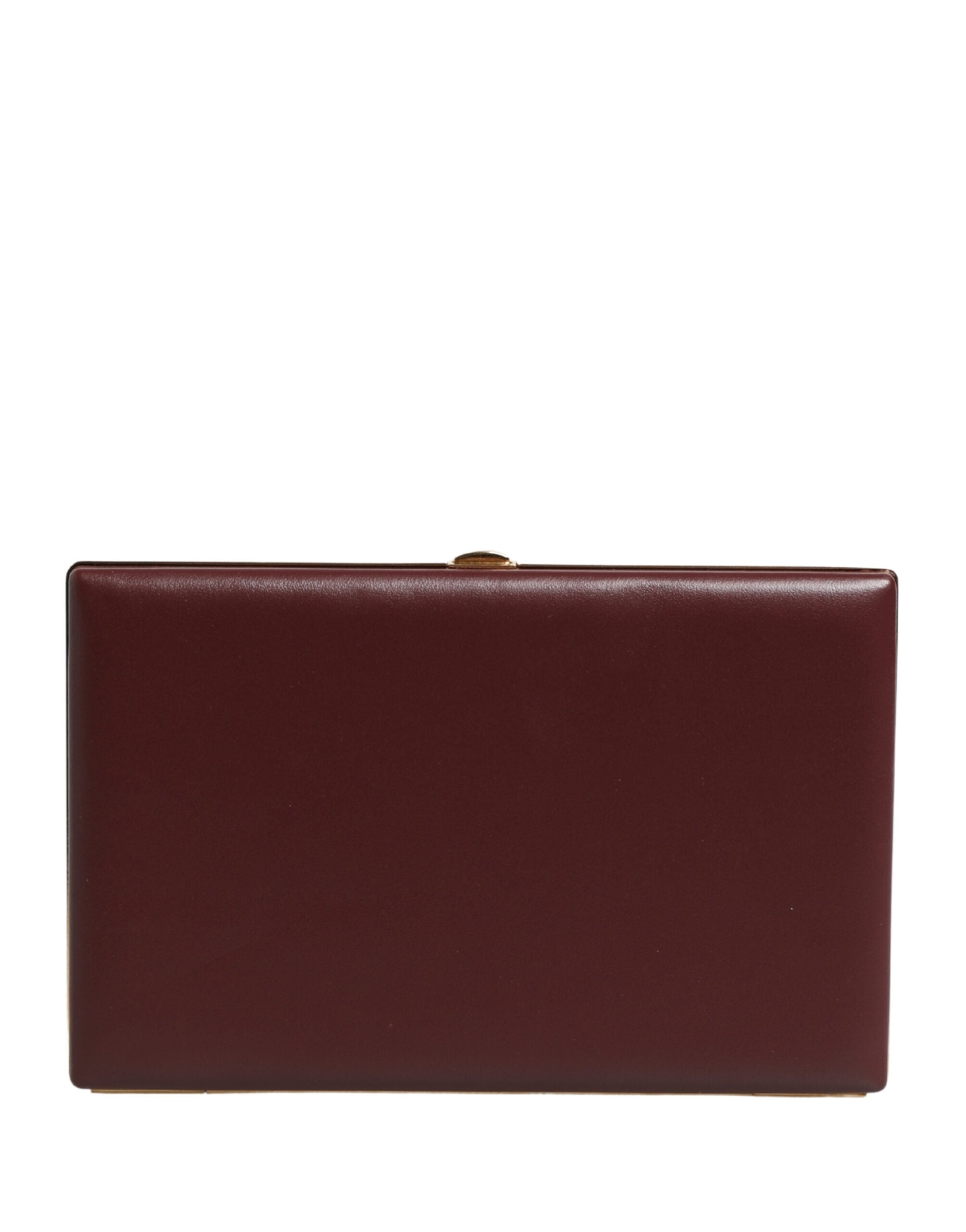 Dolce & Gabbana Brown Calfskin Leather Clutch Evening Women Purse Bag - Luxe Marca
