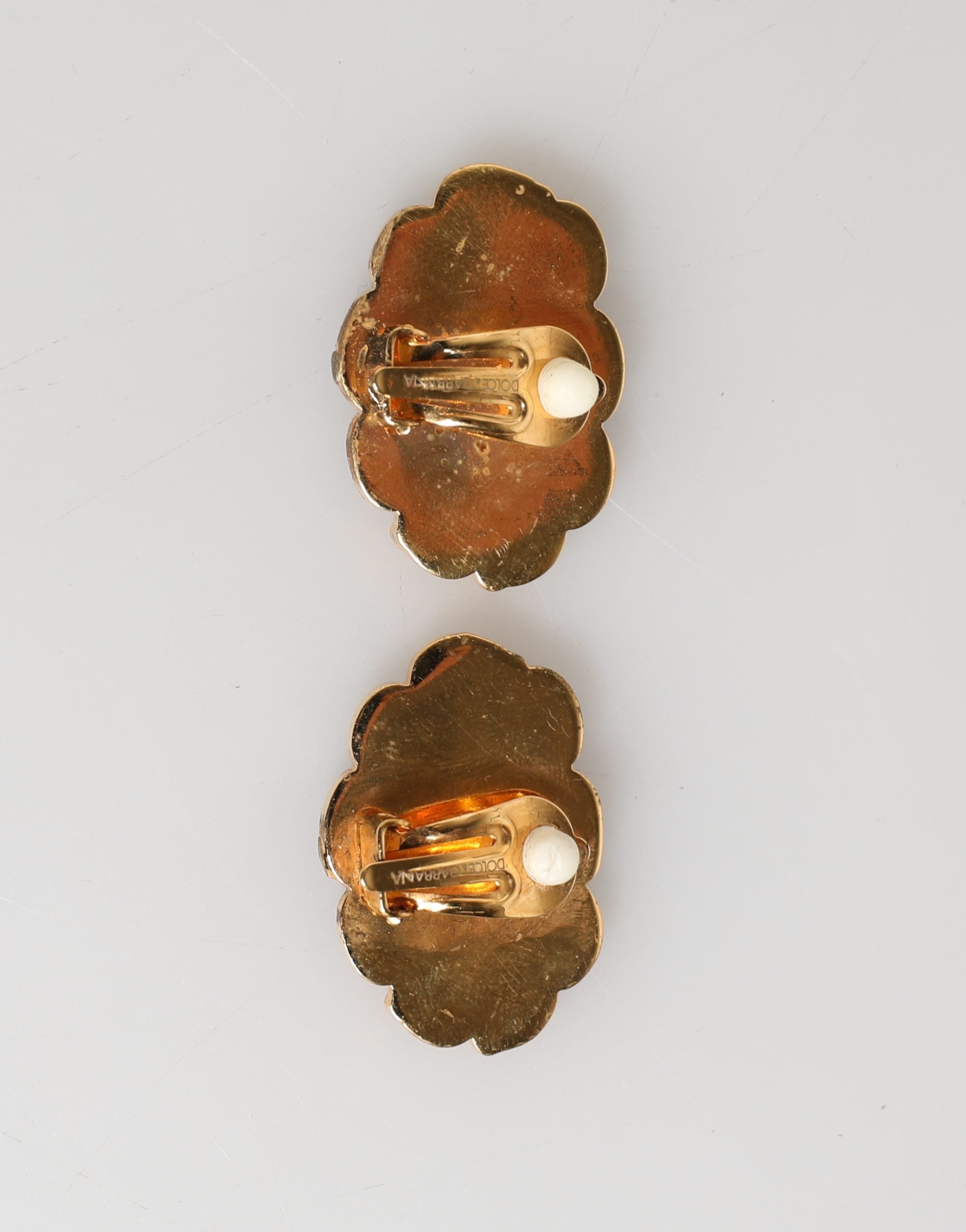 Dolce & Gabbana Gold Brass BOOM Cartoon Crystal Clip-On Women - Luxe Marca