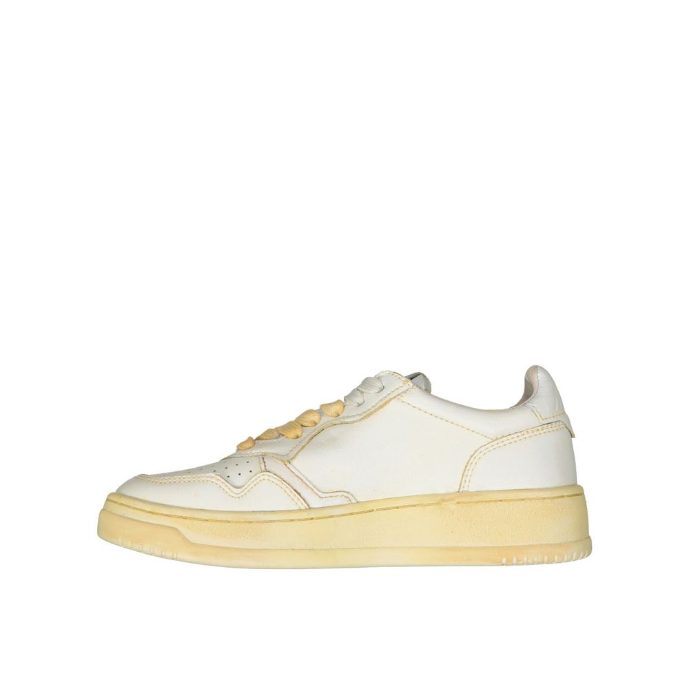Autry White Leather Athletic Sneakers