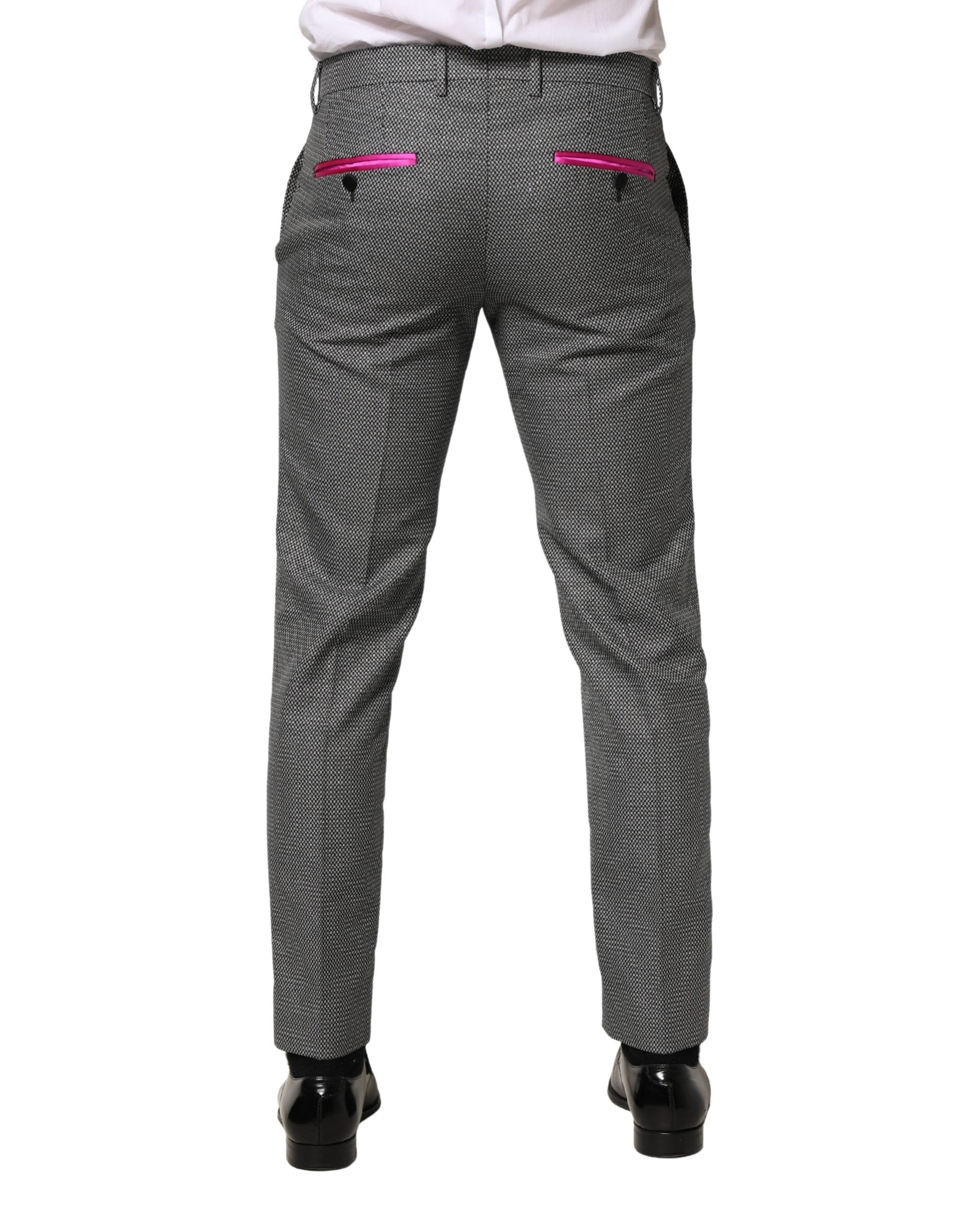 Dolce & Gabbana Gray Viscose Skinny Men Dress Trouser Pants - Luxe Marca