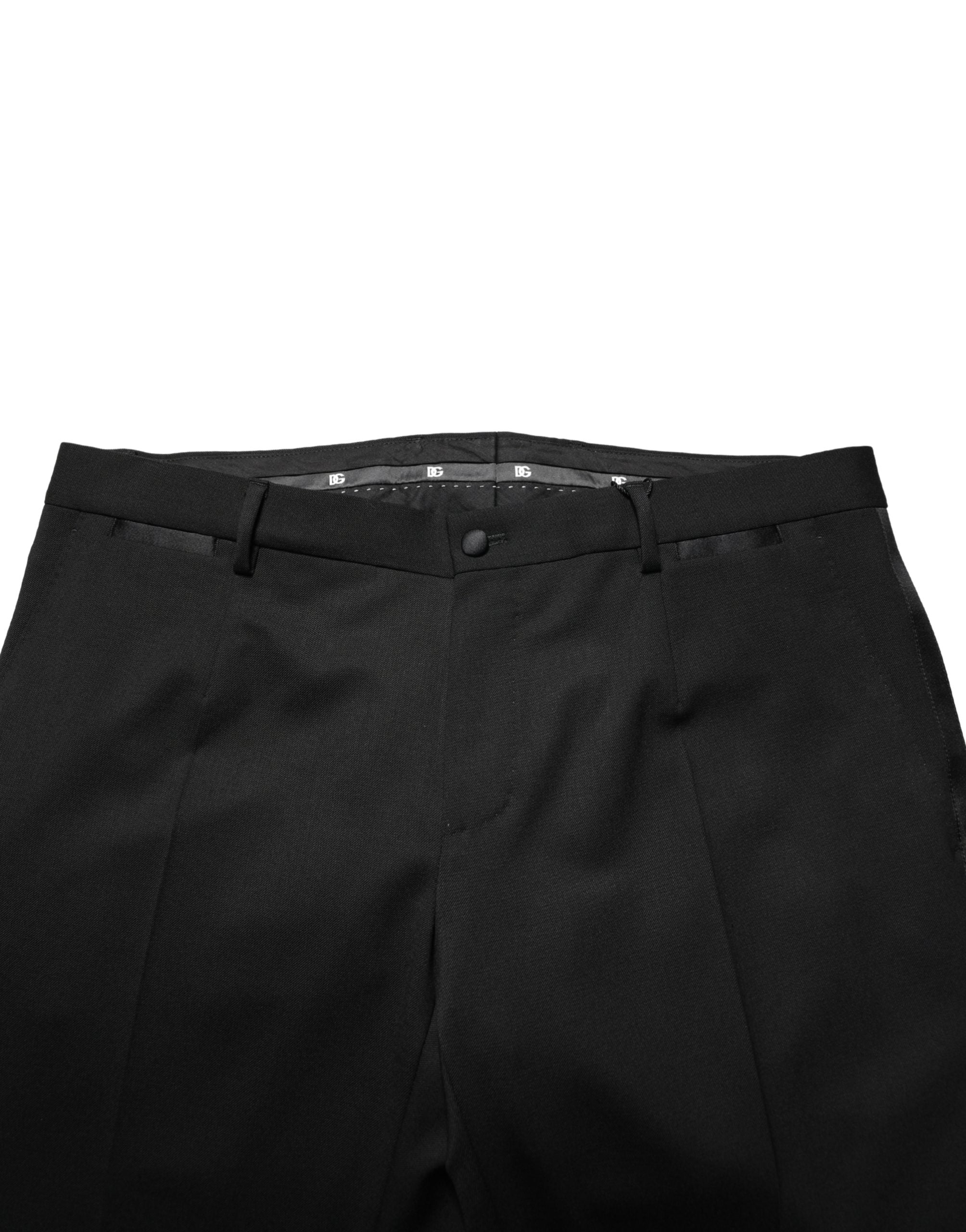 Dolce & Gabbana Black Wool Skinny Men Dress Trouser Pants - Luxe Marca