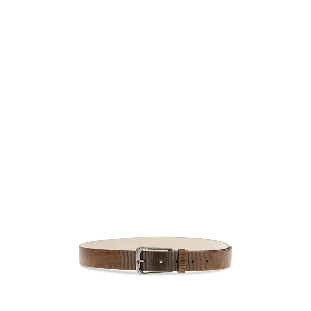 Brunello Cucinelli Brown Calf Leather Bos Taurus Regular Belt - Luxe Marca