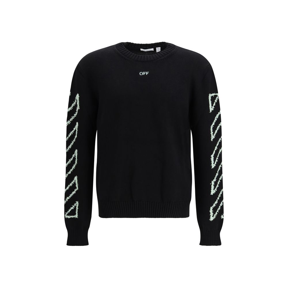 Off-White Black Cotton Sweatshirt - Luxe Marca