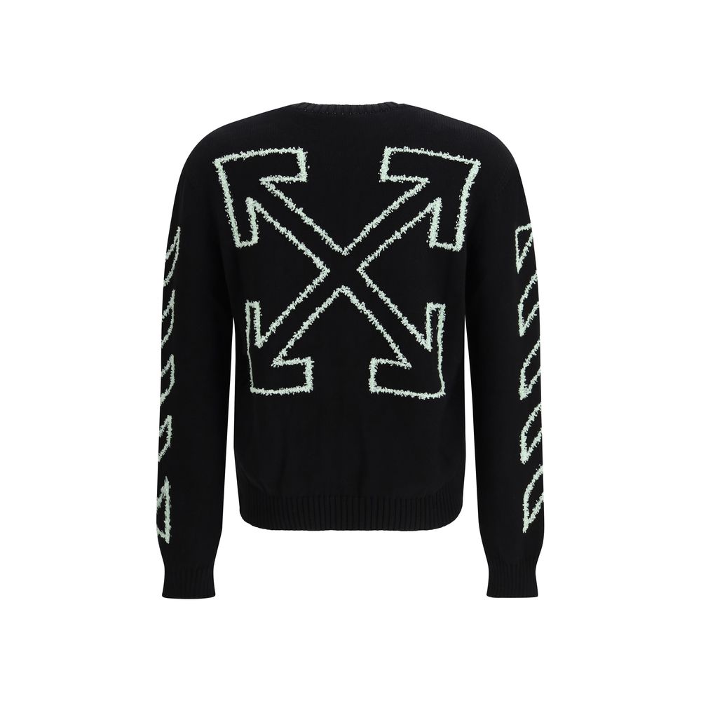Off-White Black Cotton Sweatshirt - Luxe Marca