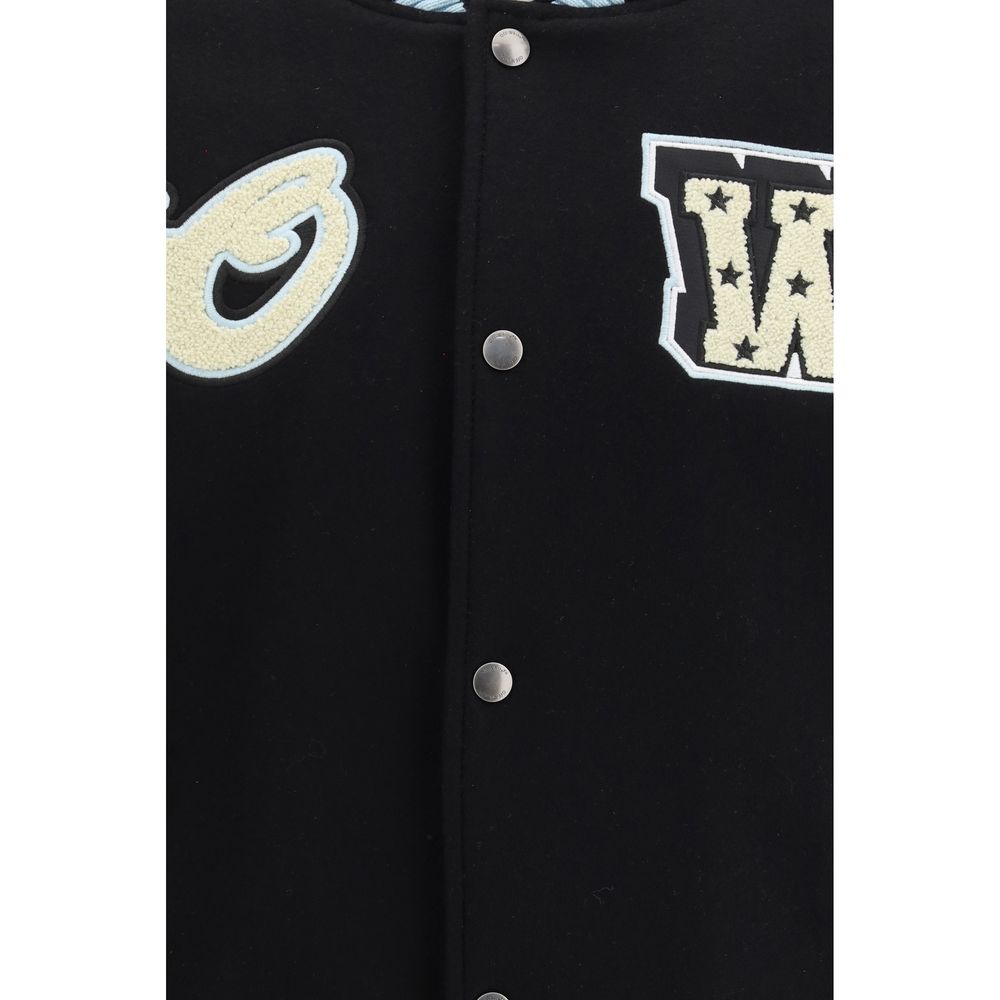 Off-White Black Wool Bomber - Luxe Marca