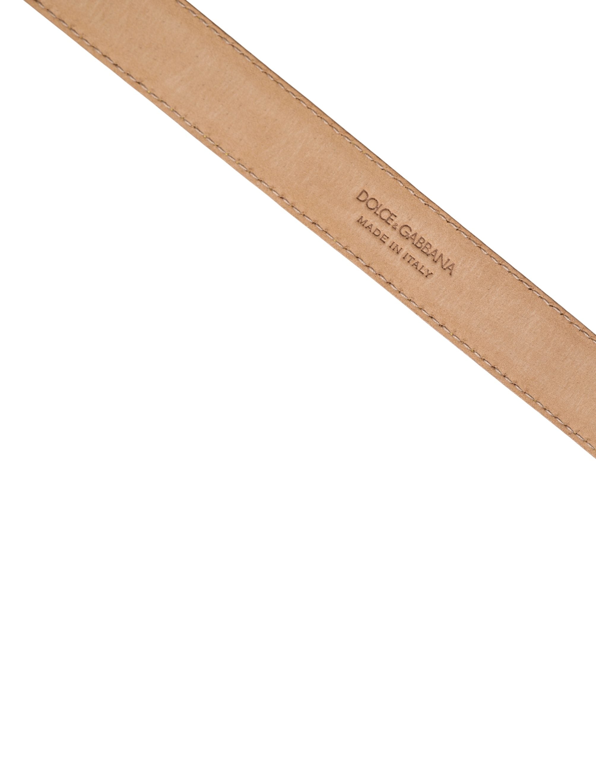 Dolce & Gabbana Men Yellow Classic Leather Metal Buckle Belt - Luxe Marca