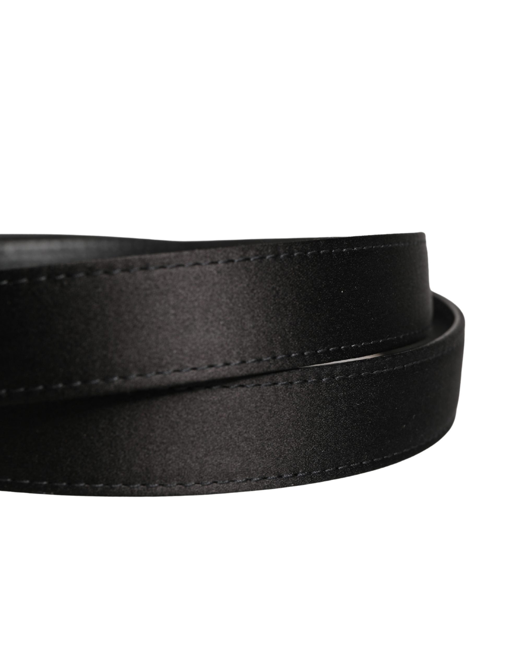 Dolce & Gabbana Men Black Classic Viscose Metal Buckle Belt - Luxe Marca