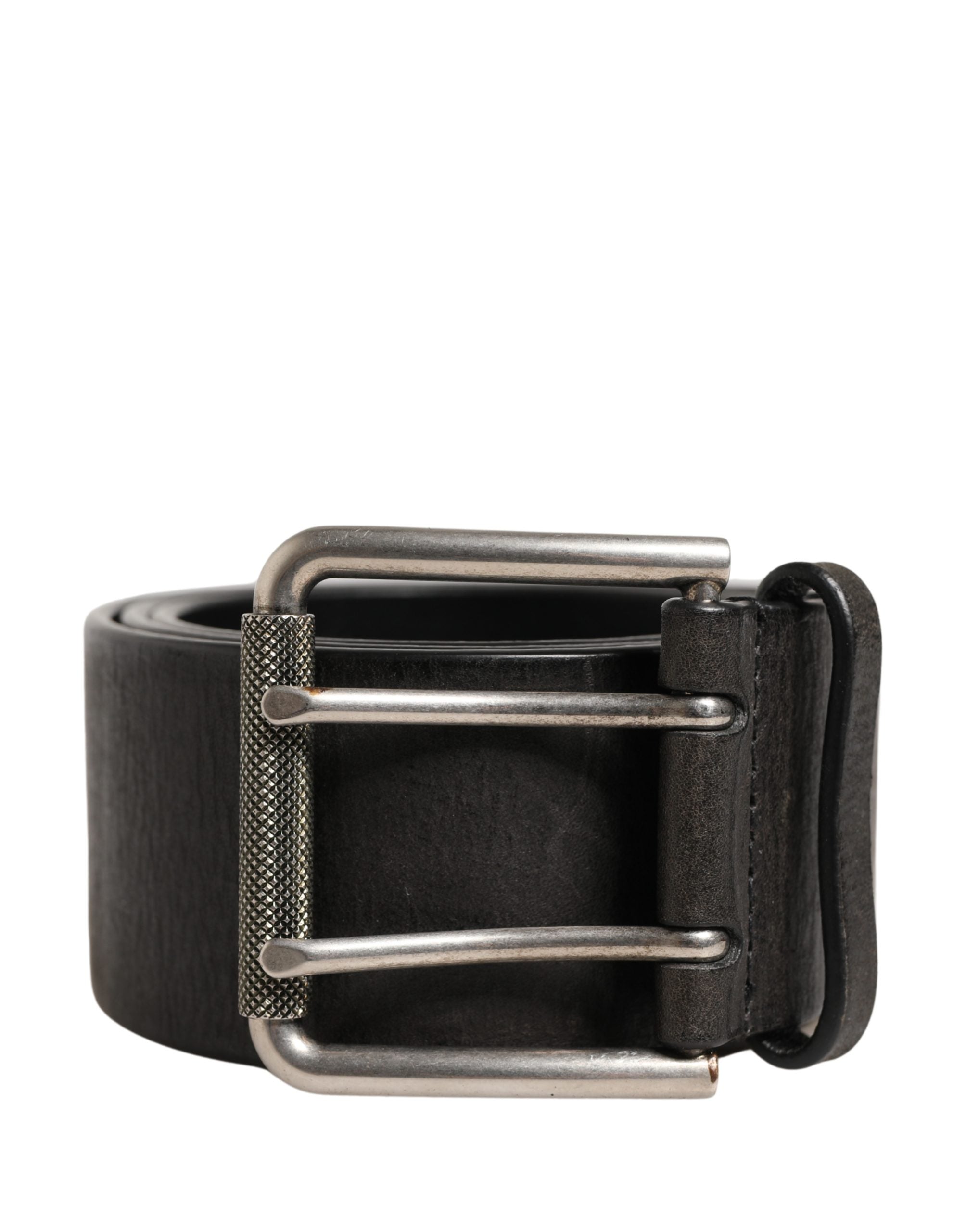 Dolce & Gabbana Men Black Classic Leather Metal Buckle Belt - Luxe Marca