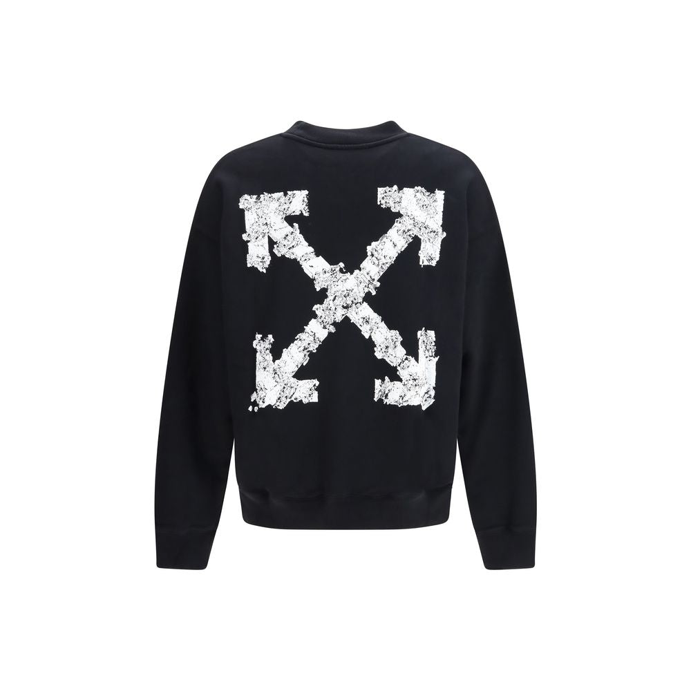 Off-White Black Cotton Sweatshirt - Luxe Marca