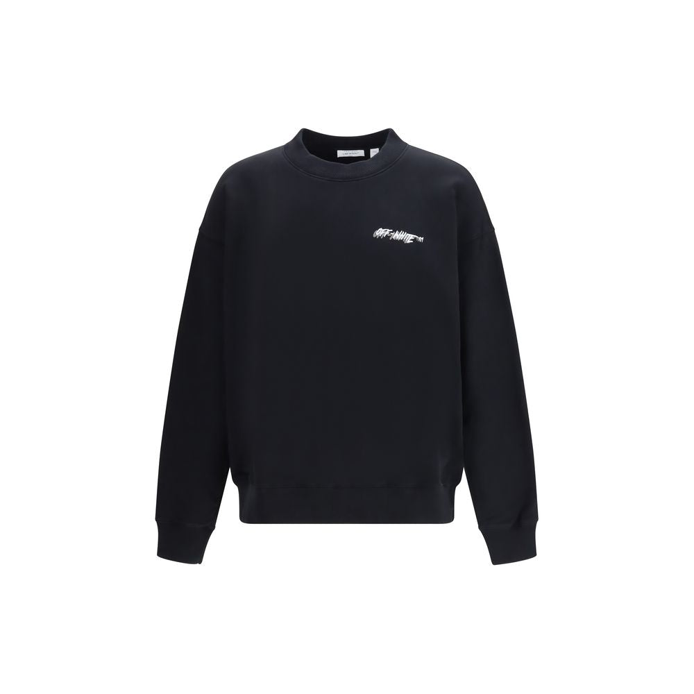 Off-White Black Cotton Sweatshirt - Luxe Marca