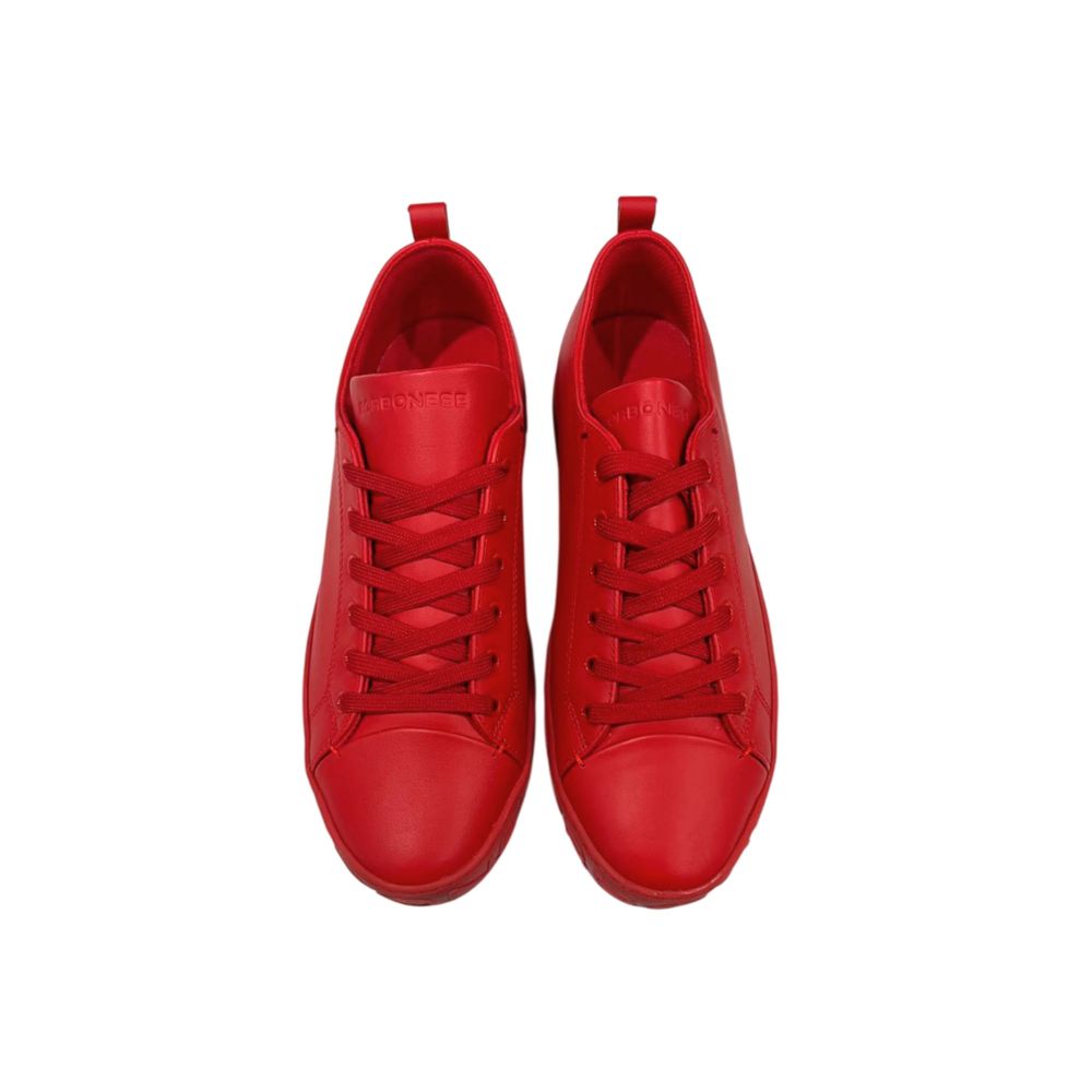 Borbonese Red Leather Men Sneaker