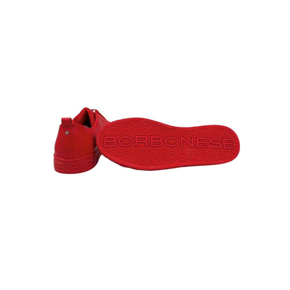 Borbonese Red Leather Men Sneaker