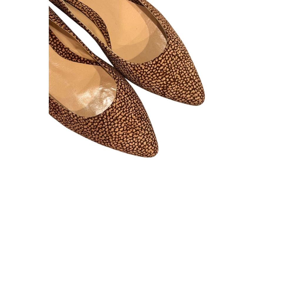 Borbonese Beige Leather Women Sandal