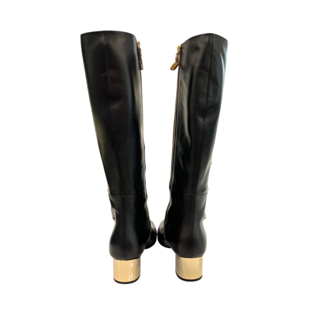 Borbonese Black Leather Women Boot