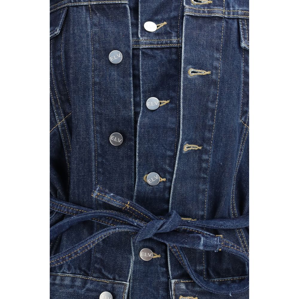 جاكيت دنيم أزرق من E.L.V. DENIM قطن