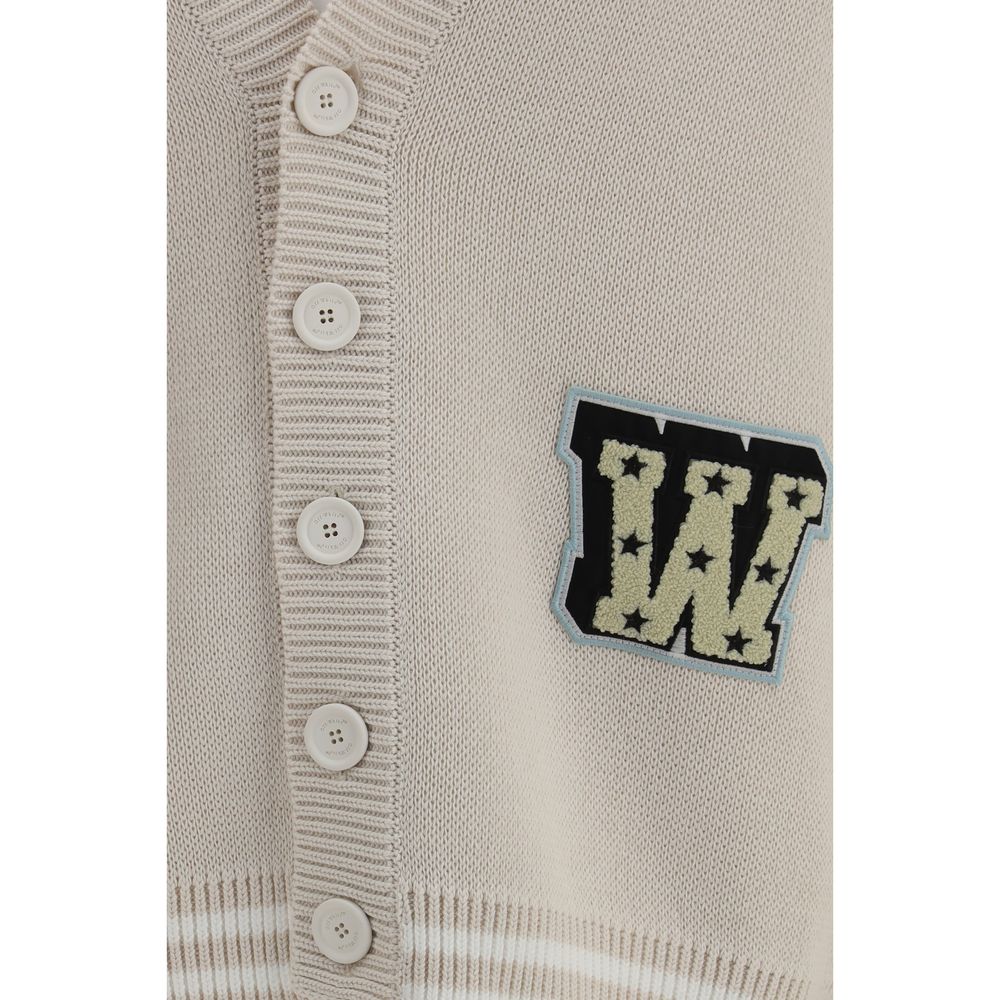 Off-White Beige Cotton Cardigan - Luxe Marca