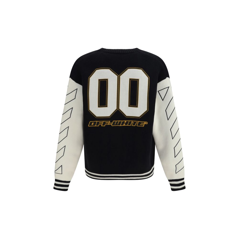 Off-White Black Cotton Cardigan - Luxe Marca
