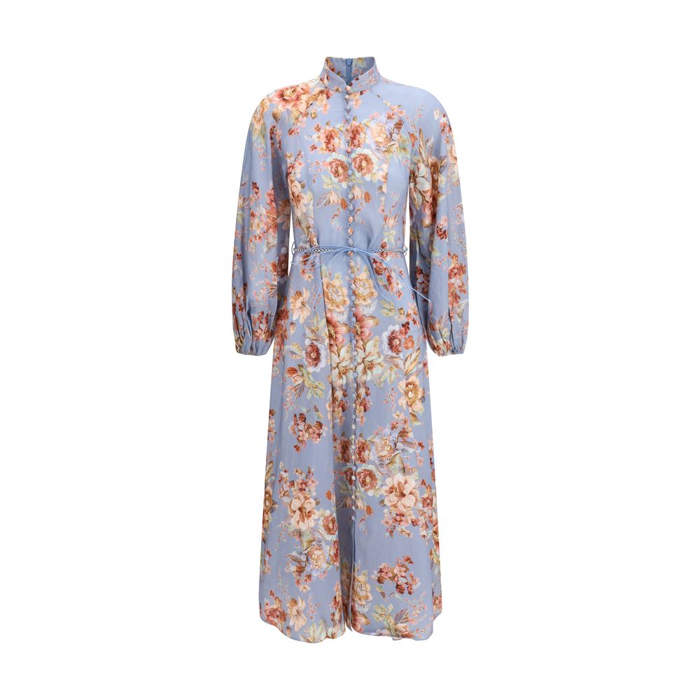 Zimmermann Multicolor Linen Long Dress