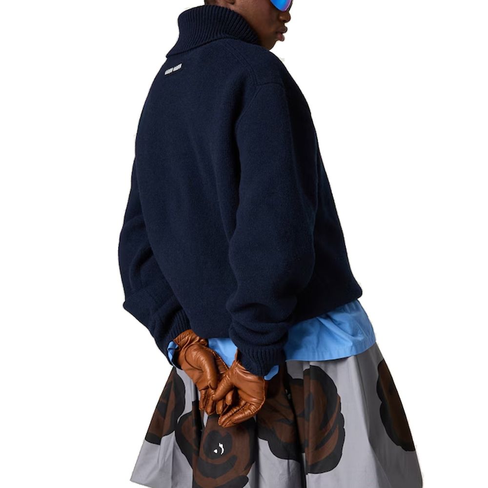 Miu Miu Blue Cashmere Turtleneck - Luxe Marca