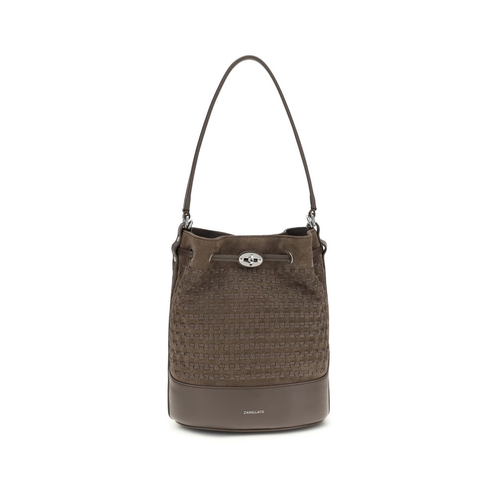 Zanellato Brown Calf Leather Bos Taurus Backet Bag - Luxe Marca