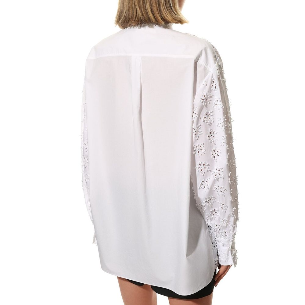 Valentino White Cotton Blouse - Luxe Marca
