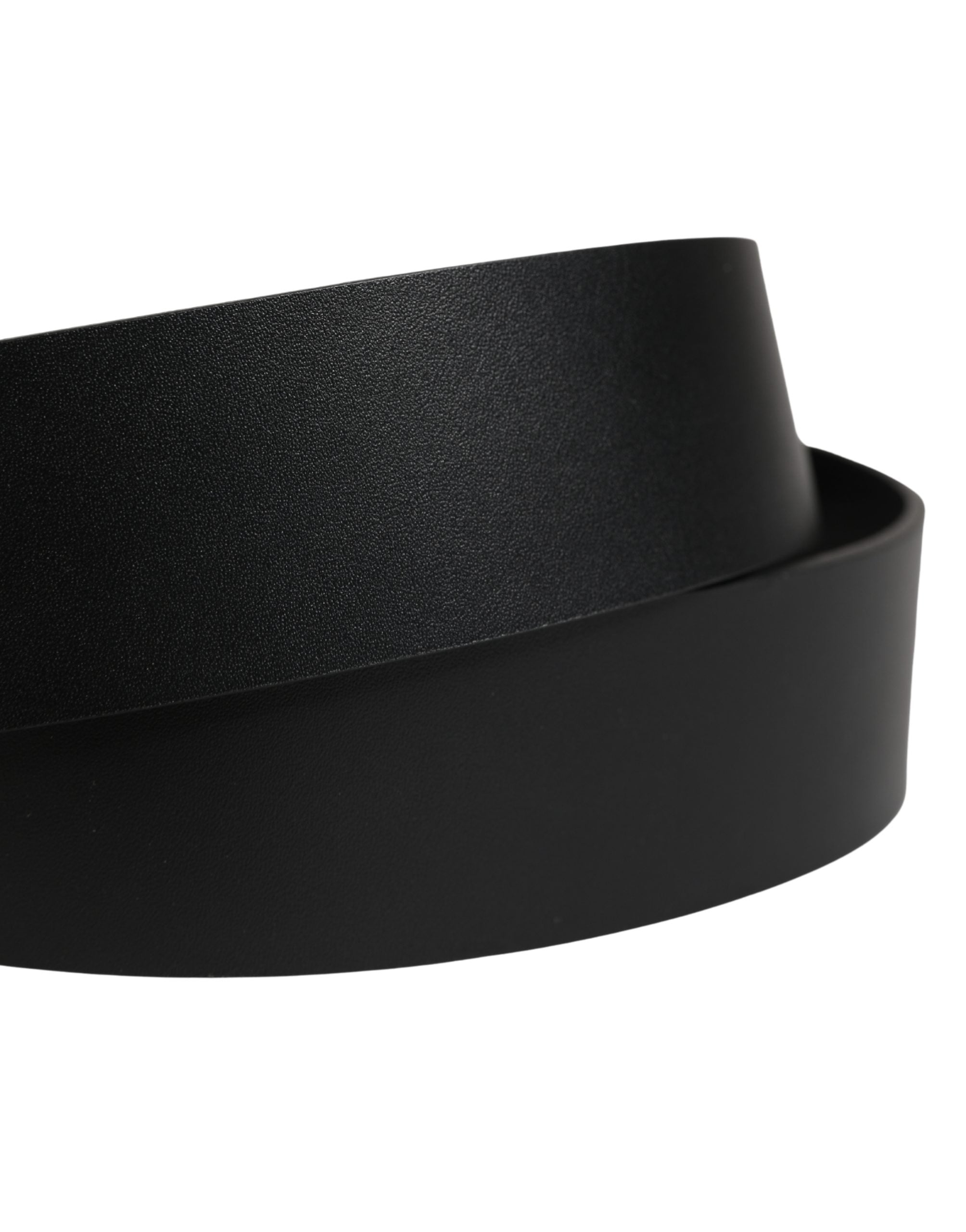 Dolce & Gabbana Black Calf Leather Ornate Metal Buckle Belt - Luxe Marca