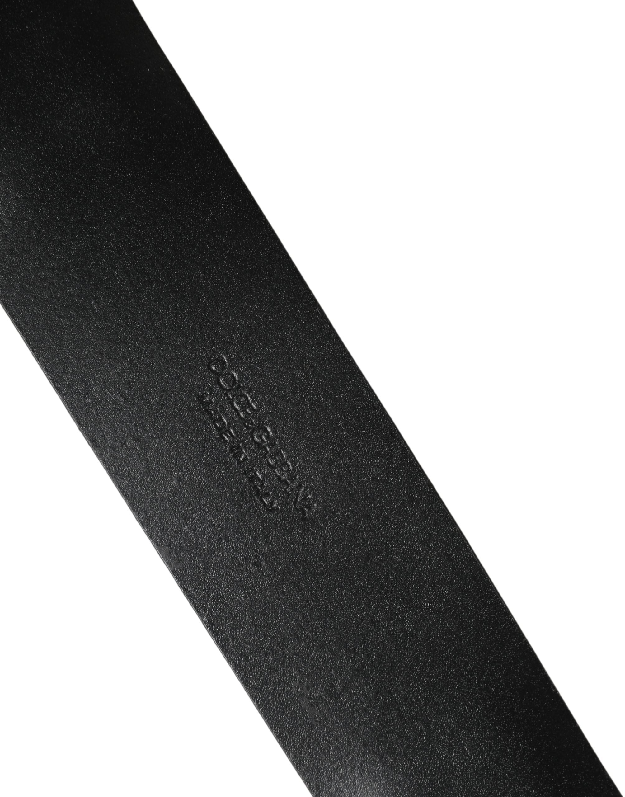 Dolce & Gabbana Men Black Classic Leather Metal Buckle Belt - Luxe Marca