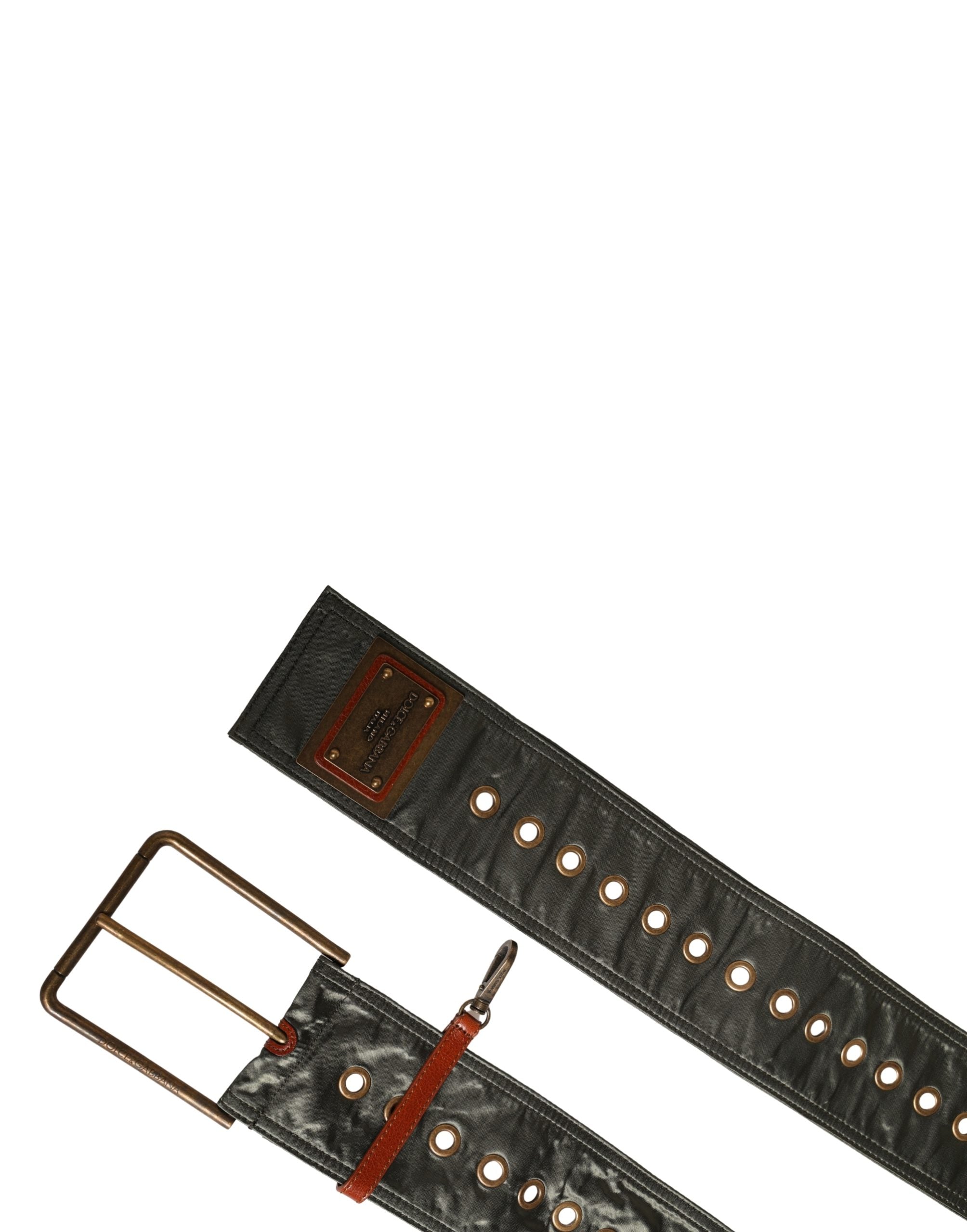 Dolce & Gabbana Men Black Wide Leather DG Metal Buckle Belt - Luxe Marca