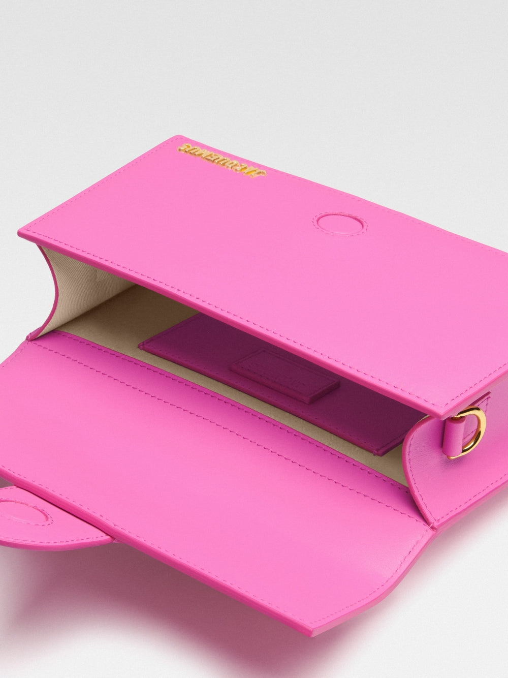 Jacquemus Neon Pink Leather Le Grand Bambino Handbag - Luxe Marca