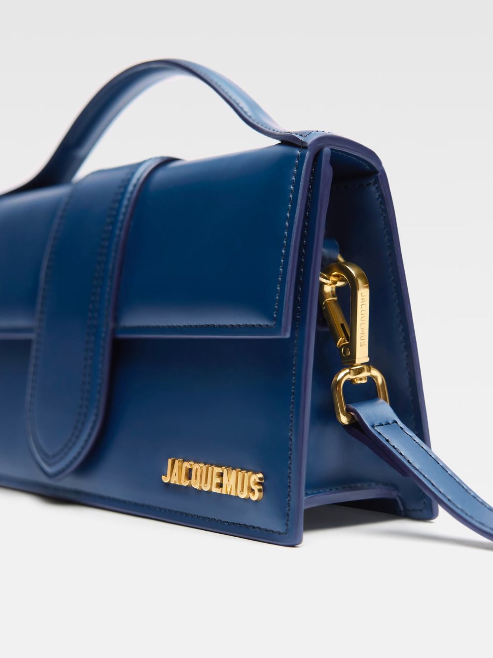 Jacquemus Dark NavyLeather Le Grand Bambino Handbag - Luxe Marca
