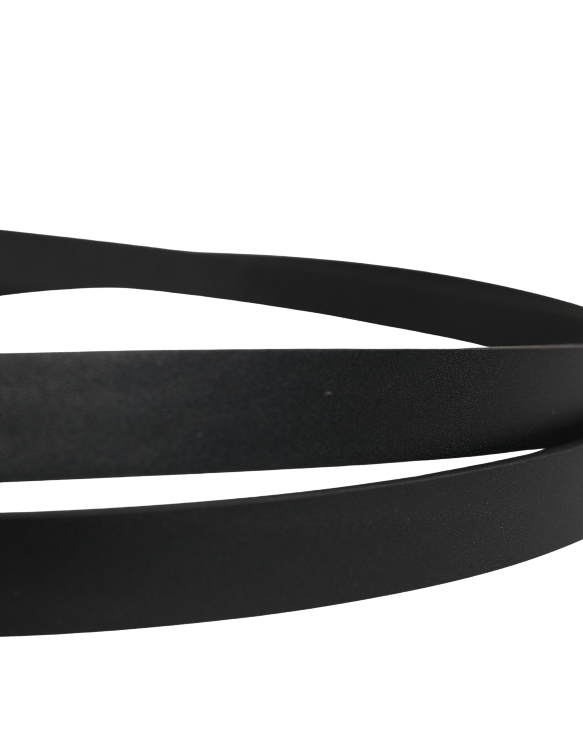 Dolce & Gabbana Men Black Leather Classic Metal Buckle Belt - Luxe Marca