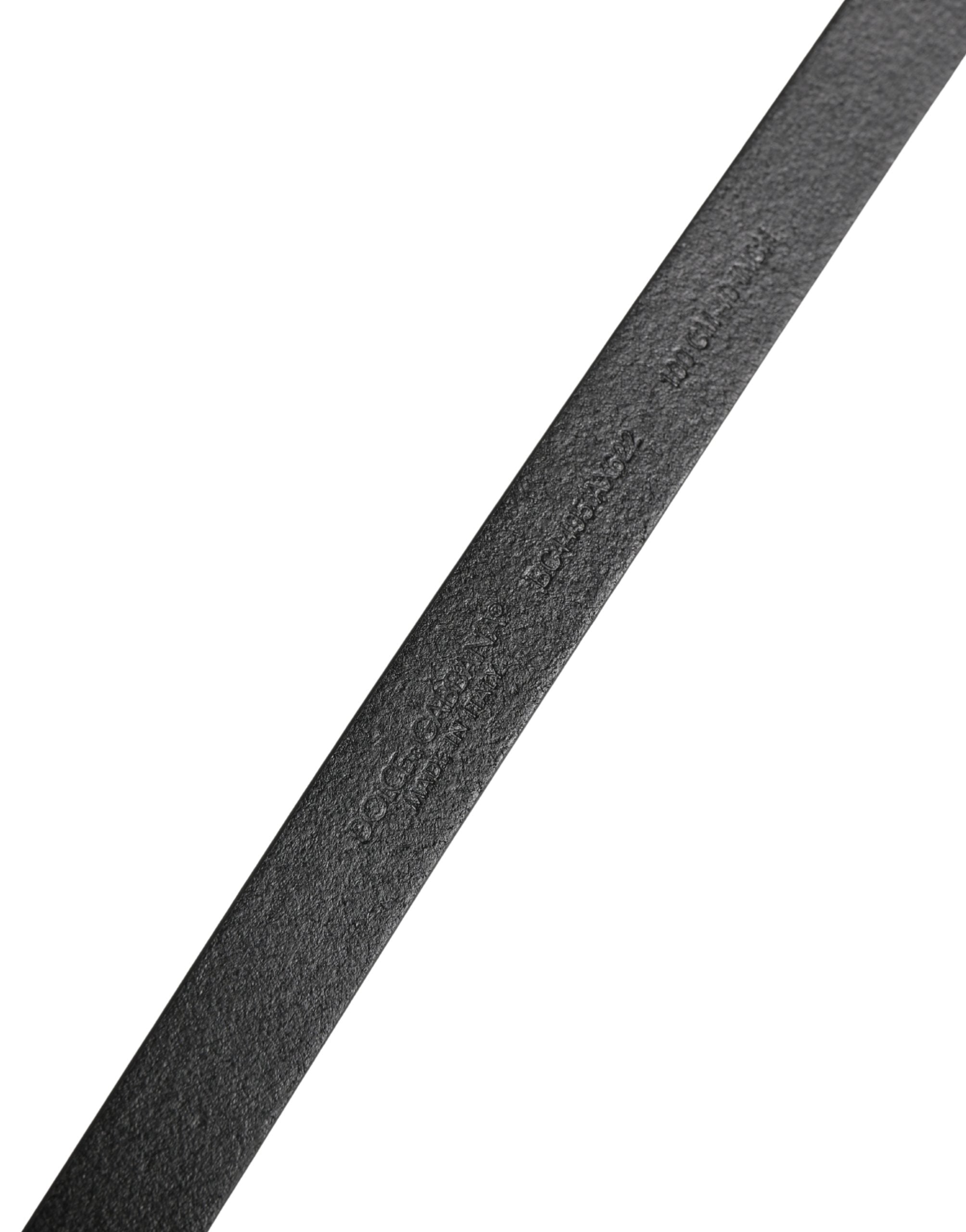 Dolce & Gabbana Men Black Leather Classic Metal Buckle Belt - Luxe Marca