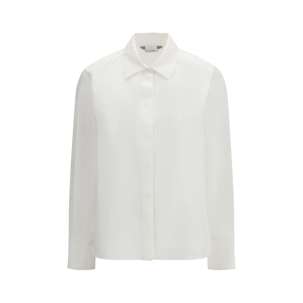 Max Mara White Cotton Dress Shirt - Luxe Marca