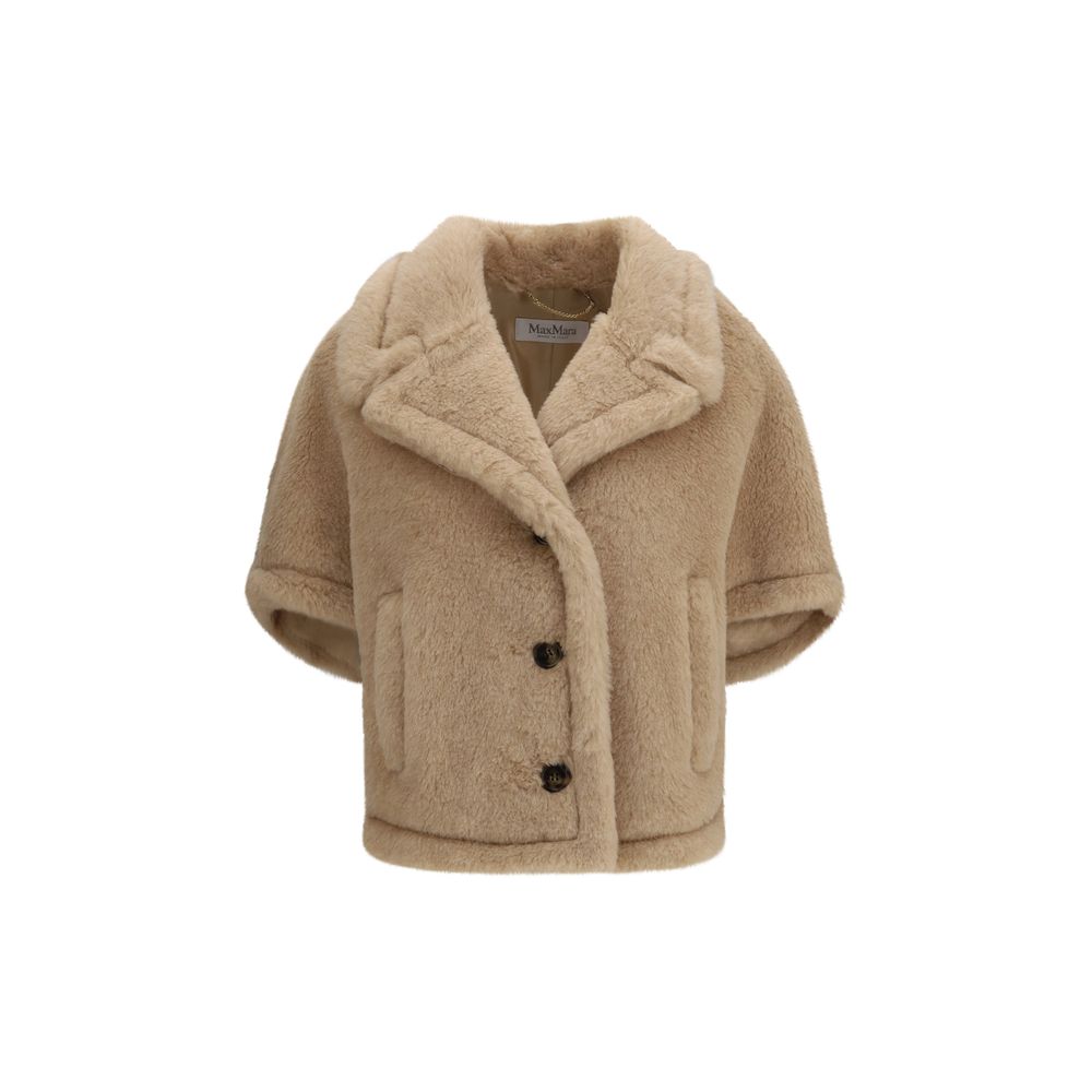 Max Mara Beige Alpaca Vicugna Pacos Coat - Luxe Marca