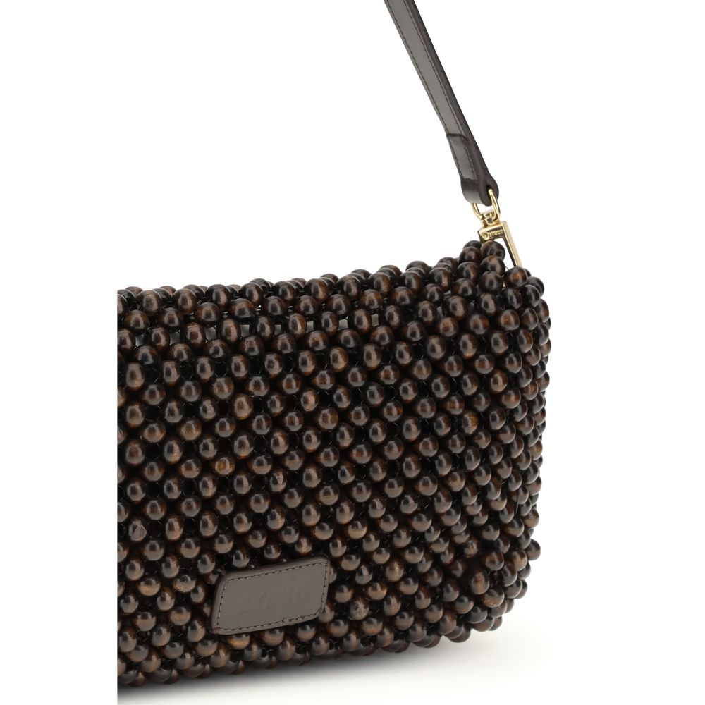Staud Black Other Fibres Shoulder Bag
