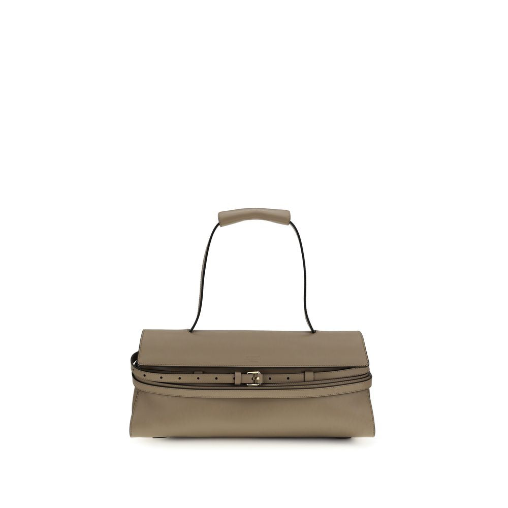 Moschino Beige Calf Leather Bos Taurus Shoulder Bag - Luxe Marca