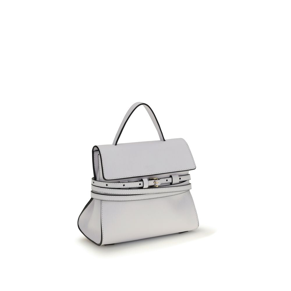 Moschino White Calf Leather Bos Taurus Handbag - Luxe Marca