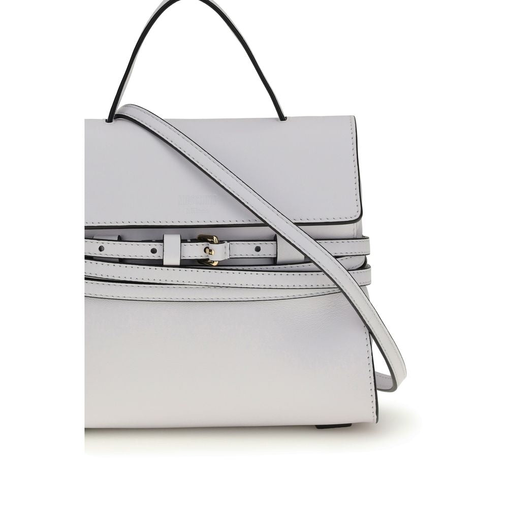 Moschino White Calf Leather Bos Taurus Handbag - Luxe Marca