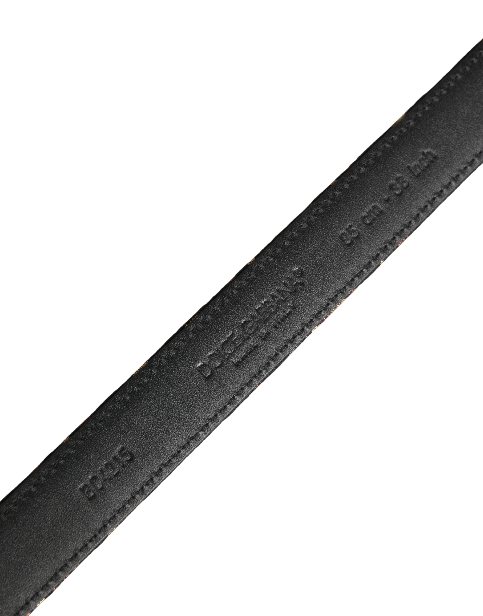 Dolce & Gabbana Multicolor Jacquard Silver Metal Buckle Belt