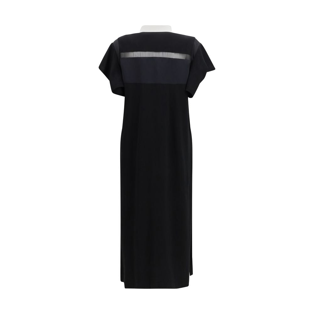 Sacai Black Cotton Casual Dress