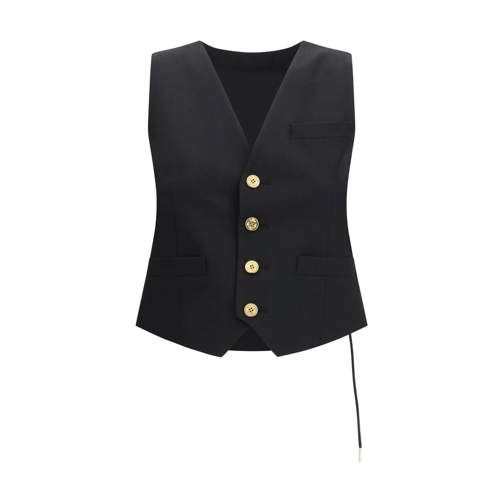 Sacai Black Polyester Waistcoat