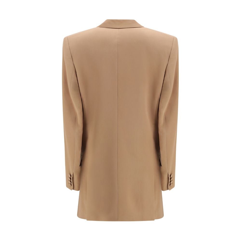 Saint Laurent Beige Silk Blazer